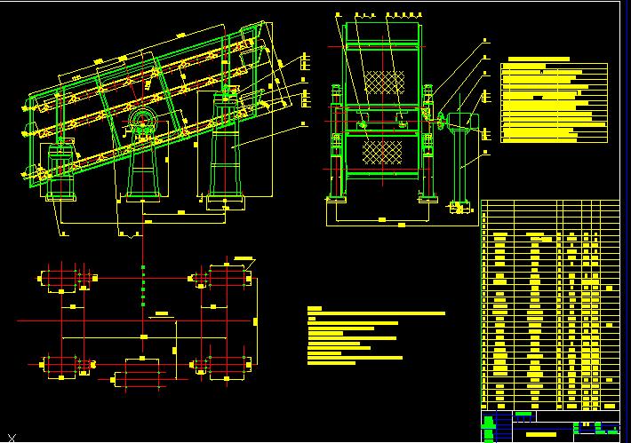 圓振動篩CAD圖紙